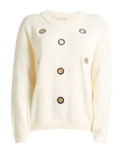 Liviana Conti Woman Sweater Cream Size M Cashmere, Polyamide, Zamak