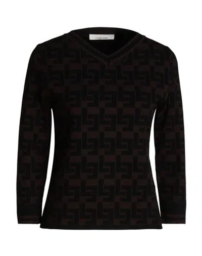 Liviana Conti Woman Sweater Dark Brown Size 10 Viscose, Polyester