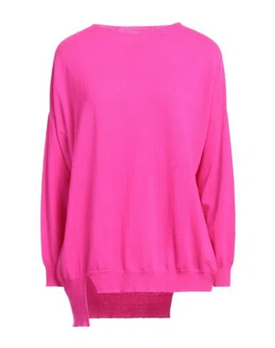 Liviana Conti Woman Sweater Fuchsia Size 12 Virgin Wool In Pink