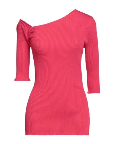 Liviana Conti Woman Sweater Fuchsia Size 6 Viscose, Polyamide In Pink