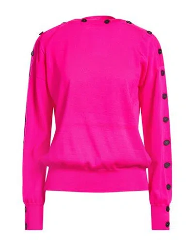 Liviana Conti Woman Sweater Fuchsia Size 8 Virgin Wool In Pink