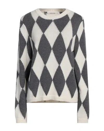 Liviana Conti Woman Sweater Ivory Size 12 Cashmere, Polyamide, Virgin Wool In Gray