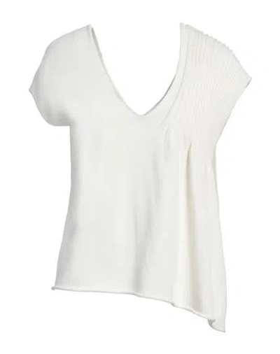 Liviana Conti Woman Sweater Ivory Size 8 Viscose, Polyamide, Elastane In White