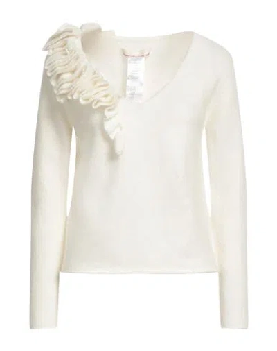 Liviana Conti Woman Sweater Ivory Size M Virgin Wool, Polyamide, Cashmere, Elastane In White