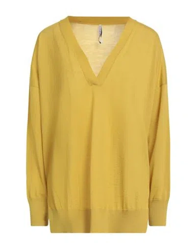 Liviana Conti Woman Sweater Mustard Size S Virgin Wool