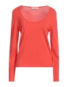 Liviana Conti Woman Sweater Orange Size 4 Viscose, Polyamide