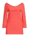 Liviana Conti Woman Sweater Orange Size 8 Viscose, Polyamide In Orange