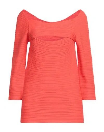 Liviana Conti Woman Sweater Orange Size 8 Viscose, Polyamide