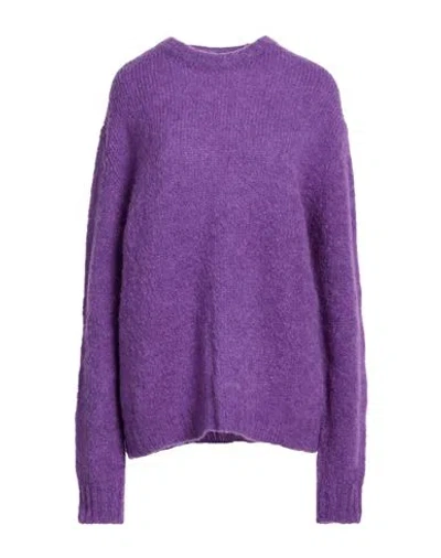 Liviana Conti Woman Sweater Purple Size M Alpaca Wool, Mohair Wool, Polyamide, Elastane