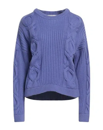 Liviana Conti Woman Sweater Purple Size L Virgin Wool