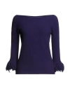 Liviana Conti Woman Sweater Purple Size M Virgin Wool, Polyamide, Cashmere, Elastane In Blue