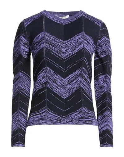 Liviana Conti Woman Sweater Purple Size M Viscose, Polyamide In Multi