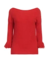 Liviana Conti Woman Sweater Red Size M Virgin Wool, Polyamide, Cashmere, Elastane