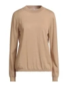 Liviana Conti Woman Sweater Sand Size M Virgin Wool In Brown