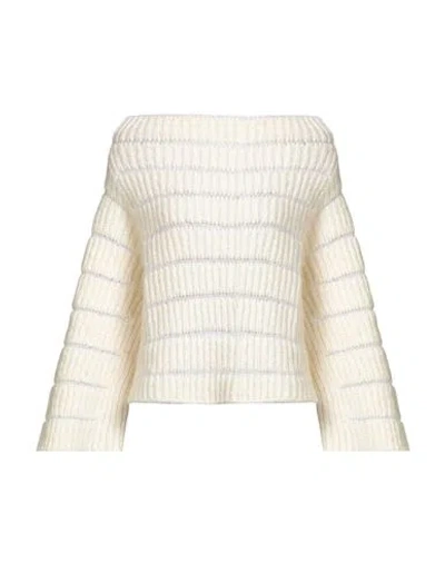 Liviana Conti Woman Sweater White Size 10 Alpaca Wool, Polyamide, Wool, Acrylic, Mohair Wool In Pattern