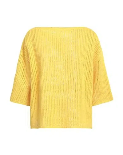 Liviana Conti Woman Maxi Dress Yellow Size 6 Cotton, Polyamide