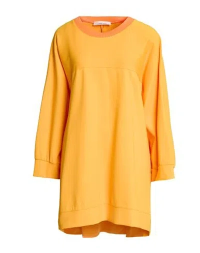 Liviana Conti Woman Sweatshirt Marigold Size M/l Polyester, Elastane In Yellow