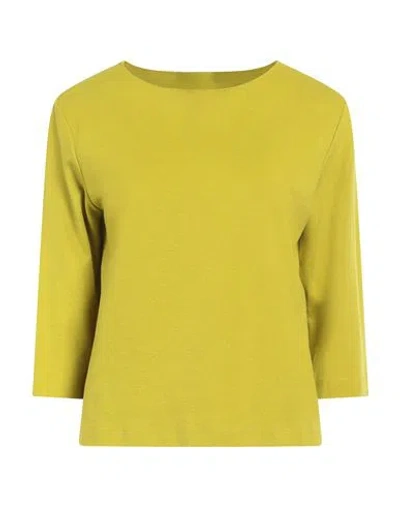 Liviana Conti Woman T-shirt Lime Green Size 6 Viscose, Polyamide, Elastane