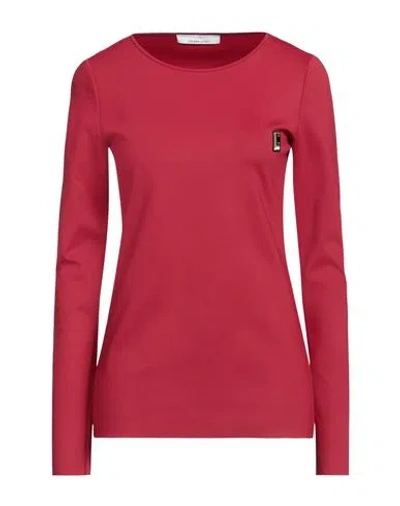 Liviana Conti Woman T-shirt Brick Size M Polyamide, Elastane In Red