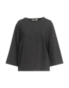 Liviana Conti Woman T-shirt Charcoal Size 6 Viscose, Polyamide, Elastane