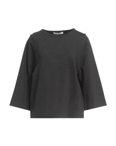 Liviana Conti Woman T-shirt Charcoal Size 6 Viscose, Polyamide, Elastane