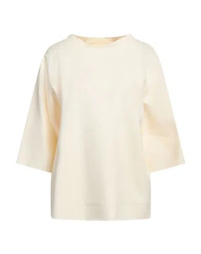 Liviana Conti Woman T-shirt Cream Size 10 Viscose, Polyamide, Elastane In Neutral