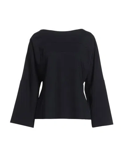 Liviana Conti Woman T-shirt Midnight Blue Size 12 Viscose, Polyamide, Elastane In Blue