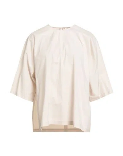 Liviana Conti Woman Top Beige Size 6 Cotton, Polyamide, Elastane In Sand