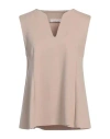 Liviana Conti Woman Top Beige Size 6 Viscose, Polyamide, Elastane In Neutral