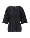 Liviana Conti Woman Top Black Size 10 Cotton, Polyamide, Elastane