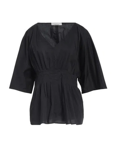 Liviana Conti Woman Top Black Size 10 Cotton, Polyamide, Elastane In Black