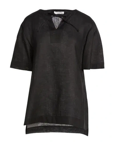 Liviana Conti Woman Top Black Size 12 Linen