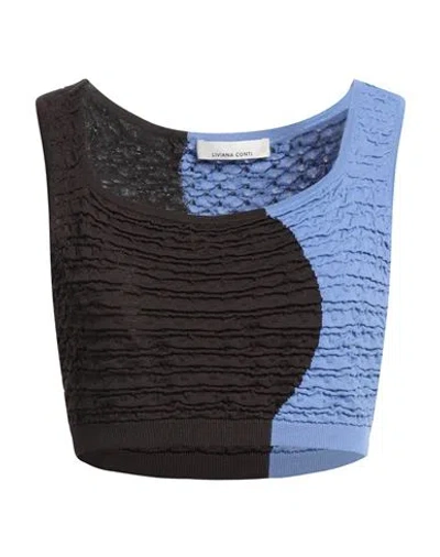 Liviana Conti Woman Top Black Size 12 Viscose, Polyamide