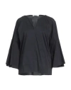 Liviana Conti Woman Top Black Size 6 Cotton, Polyamide, Elastane