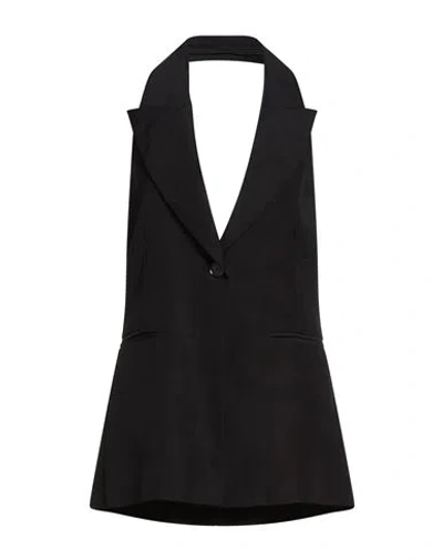 Liviana Conti Woman Top Black Size 8 Viscose, Linen