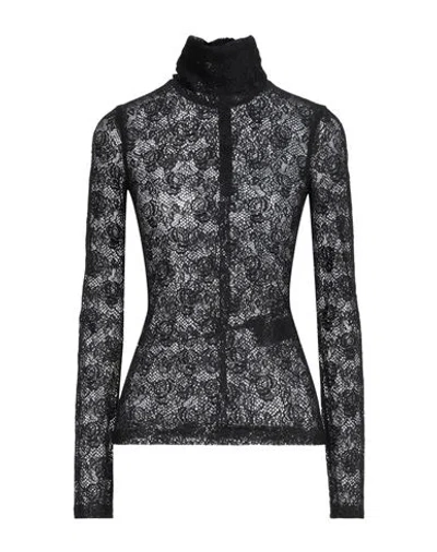 Liviana Conti Woman Top Black Size S Metallized Polyamide, Lyocell
