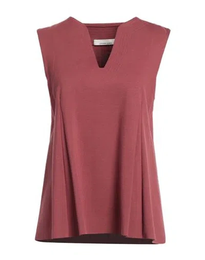 Liviana Conti Woman Top Brick Size 6 Viscose, Polyamide, Elastane In Red