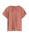 Liviana Conti Woman Top Chocolate Brown Size 12 Cotton, Polyamide, Elastane In Brown