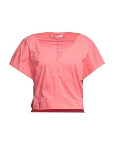 Liviana Conti Woman Top Coral Size 6 Cotton, Polyamide, Elastane In Red