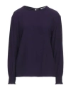 Liviana Conti Woman Top Dark Purple Size 4 Viscose, Acetate