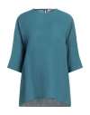 Liviana Conti Woman Top Deep Teal Size 6 Viscose, Linen In Green