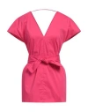 Liviana Conti Woman Top Fuchsia Size 6 Cotton, Polyamide, Elastane In Pink
