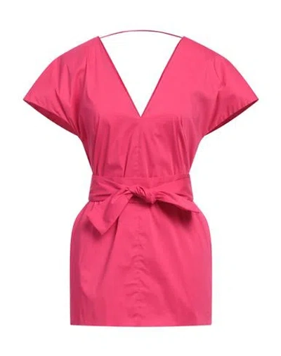 Liviana Conti Woman Top Fuchsia Size 6 Cotton, Polyamide, Elastane In Pink