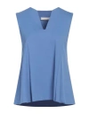 Liviana Conti Woman Top Light Blue Size 4 Viscose, Polyamide, Elastane