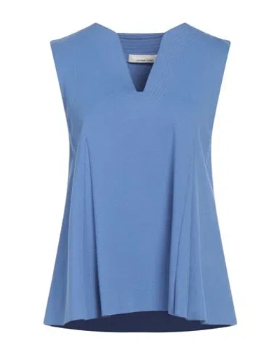 Liviana Conti Woman Top Light Blue Size 4 Viscose, Polyamide, Elastane