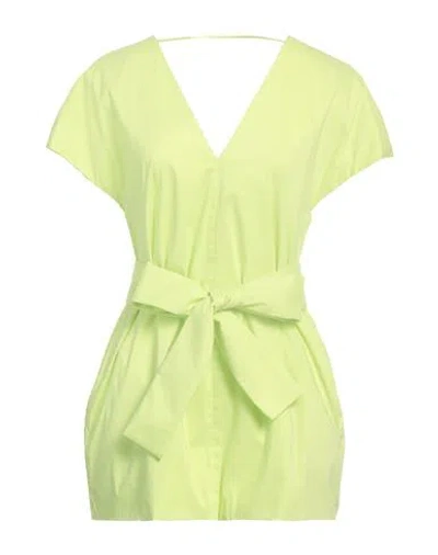 LIVIANA CONTI LIVIANA CONTI WOMAN TOP LIME GREEN SIZE 12 COTTON, POLYAMIDE, ELASTANE