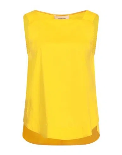 Liviana Conti Woman Top Marigold Size 10 Cotton, Polyamide, Elastane In Yellow