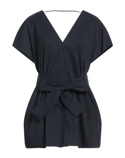 Liviana Conti Woman Top Midnight Blue Size 10 Cotton, Polyamide, Elastane In Blue