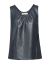 Liviana Conti Woman Top Midnight Blue Size 6 Polyurethane, Polyester In Blue
