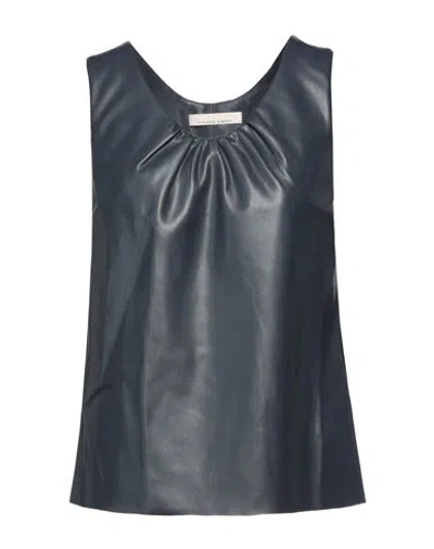 Liviana Conti Woman Top Midnight Blue Size 6 Polyurethane, Polyester